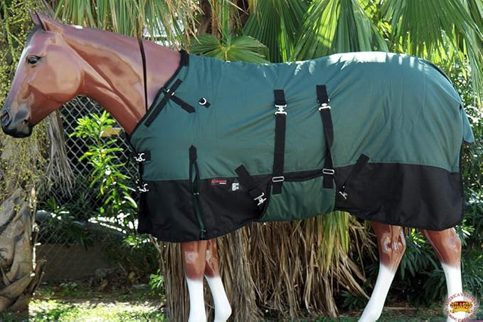 HILASON 1200D Winter Waterproof Poly Horse Blanket Belly Wrap | Turnout Blankets for Horses