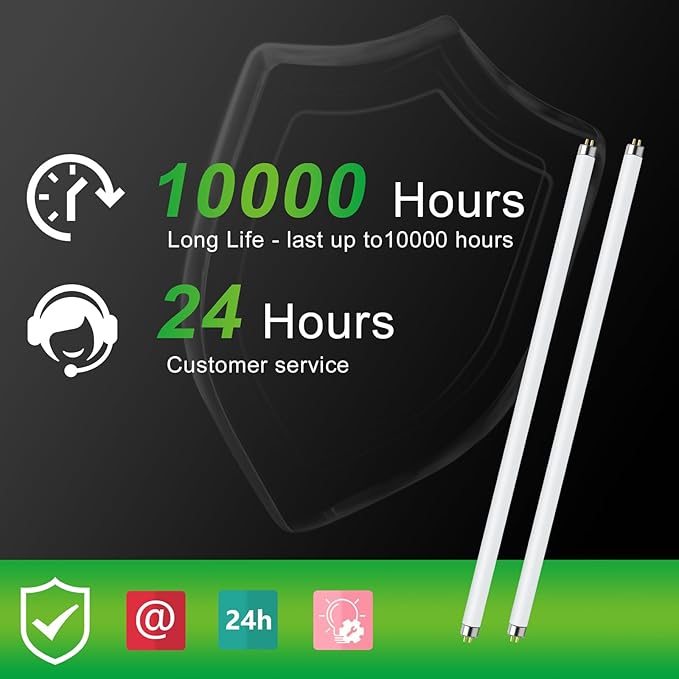 LUCKY HERP T8 15W UVB 5.0 Reptile Light, 18inch UVA UVB Reptile Light Bulb 2 Pack, Fluorescent Lamp for Reptiles Amphibians Lizards Chameleons