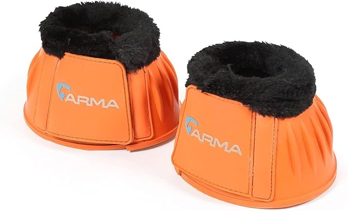 Shires Equestrian Equine Horse Arma Fleece Overreach Pink Cob Bell Boots