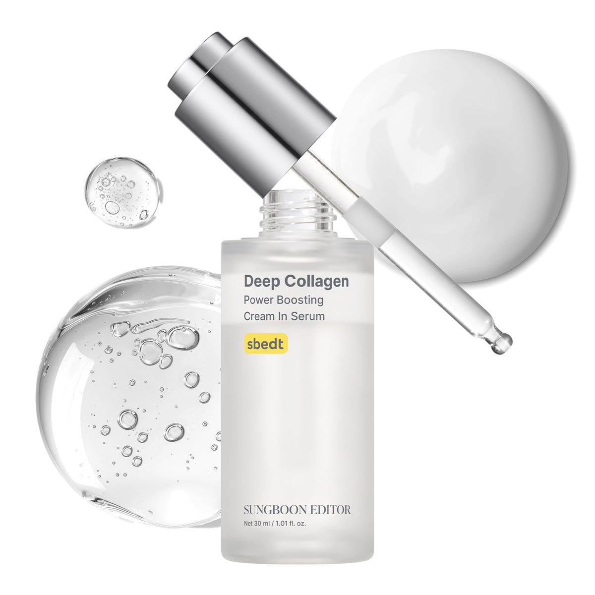 SUNGBOON EDITOR Deep Collagen Anti-Wrinkle Cream In Serum | Volufiline, Real Collagen, Skin Volumizing, Glass Skin, Elasticity for Aged Skin, Korean Skin Care, Serum for Face, 1.01 fl. oz