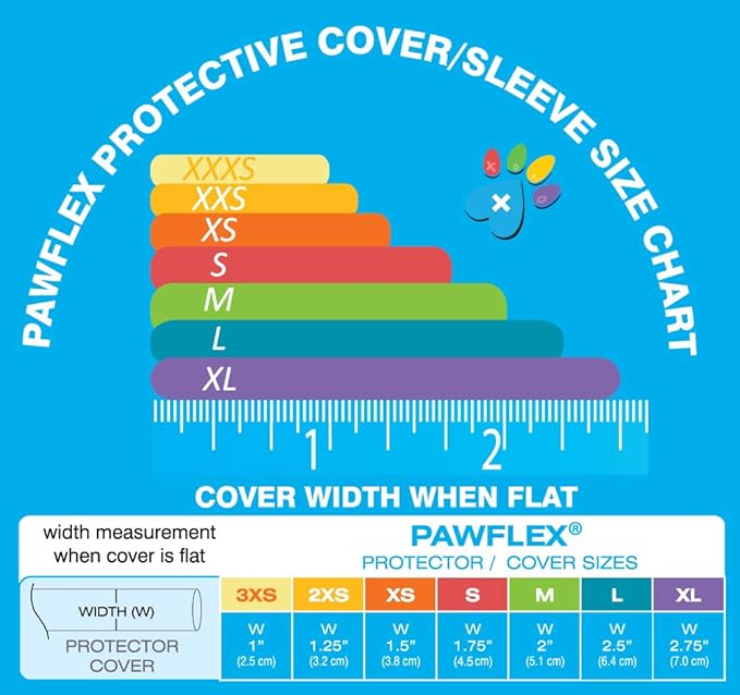 Protective Sleeve Tubular Cover - Bandages - for Dogs Cats and Other Pets First Aid Wound Care Comfortable Non-Adhesive Breathable & Water Resistant 12 Strips (yields 24-36 Covers)-(Large)