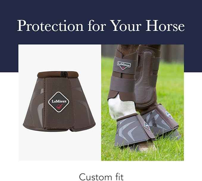 LeMieux Leather WrapRound Overreach Horse Boots - Over Reach or Bell Boots for Horses - Protective Gear and Training Equipment - Equine Boots, Wraps & Accessories