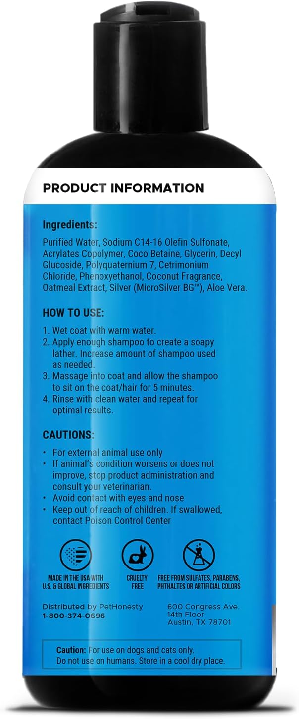 Restore + Soothe 2 in 1 Shampoo + Conditioner for Sensitive Skin for Dogs & Cats - Dog Skin and Coat Supplement - Soothes Itching, Irritation and Hot Spots (Coconut) - 16oz