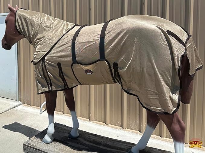 HILASON Horse Fly Sheet - Summer Spring UV Protection Mesh Bug Mosquito FlySheet for Horses | Fly-Sheet