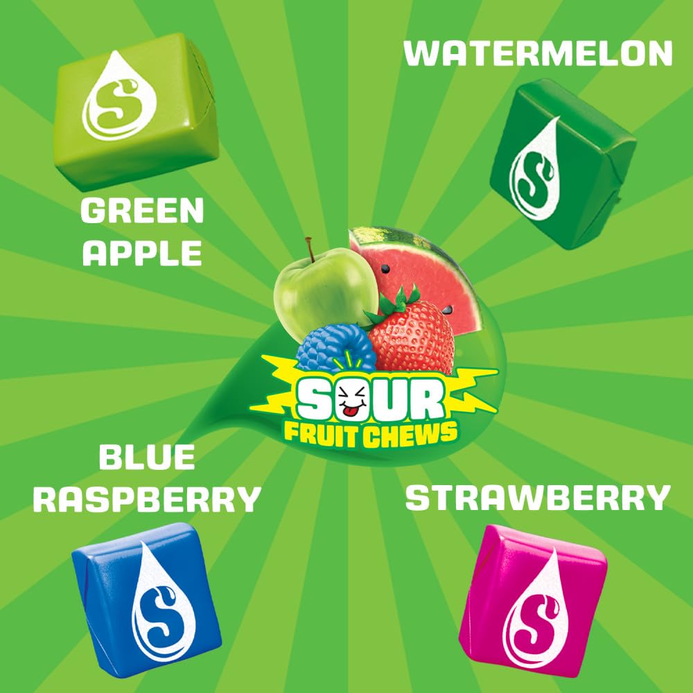 STARBURST Sour Chewy Candy Individually Wrapped Fruit Chew Candies, Sharing Size, 15.6 Oz Resealable Bag