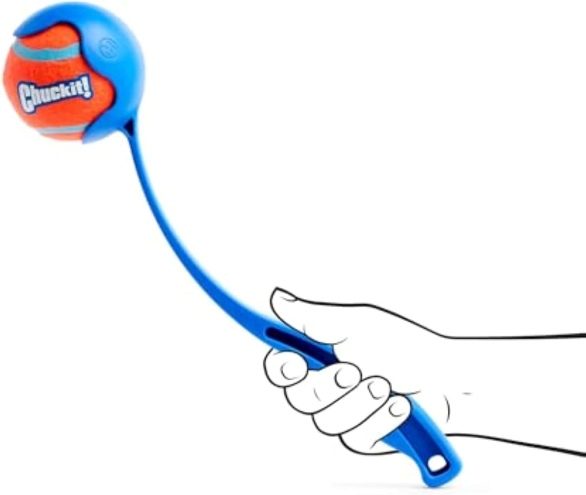 Chuckit! Dog Ball Launcher - Sport 12" with Medium (2.5"), Dog Fetch Ball Thrower, For Dogs 20-60 Pounds, Made in USA
