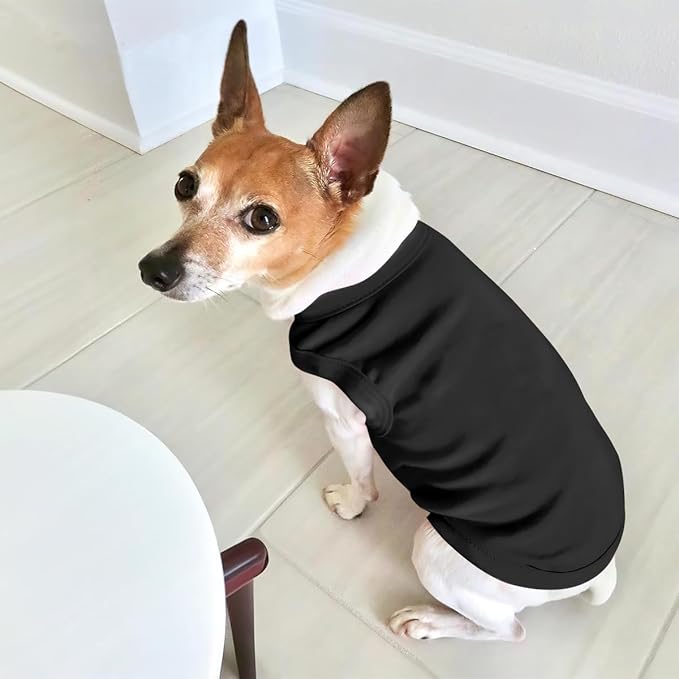 Customized Dog Shirt Custom Pet Clothes T Shirts for Small to Large Dogs Design Image Logo Text Outfits for Puppy Cat Personalized Breathable Sleeveless Pullover All-Black, XXL
