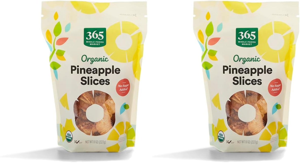 365 by Whole Foods Market, Organic Unsweetened Dried Pineapple, 8 Ounce