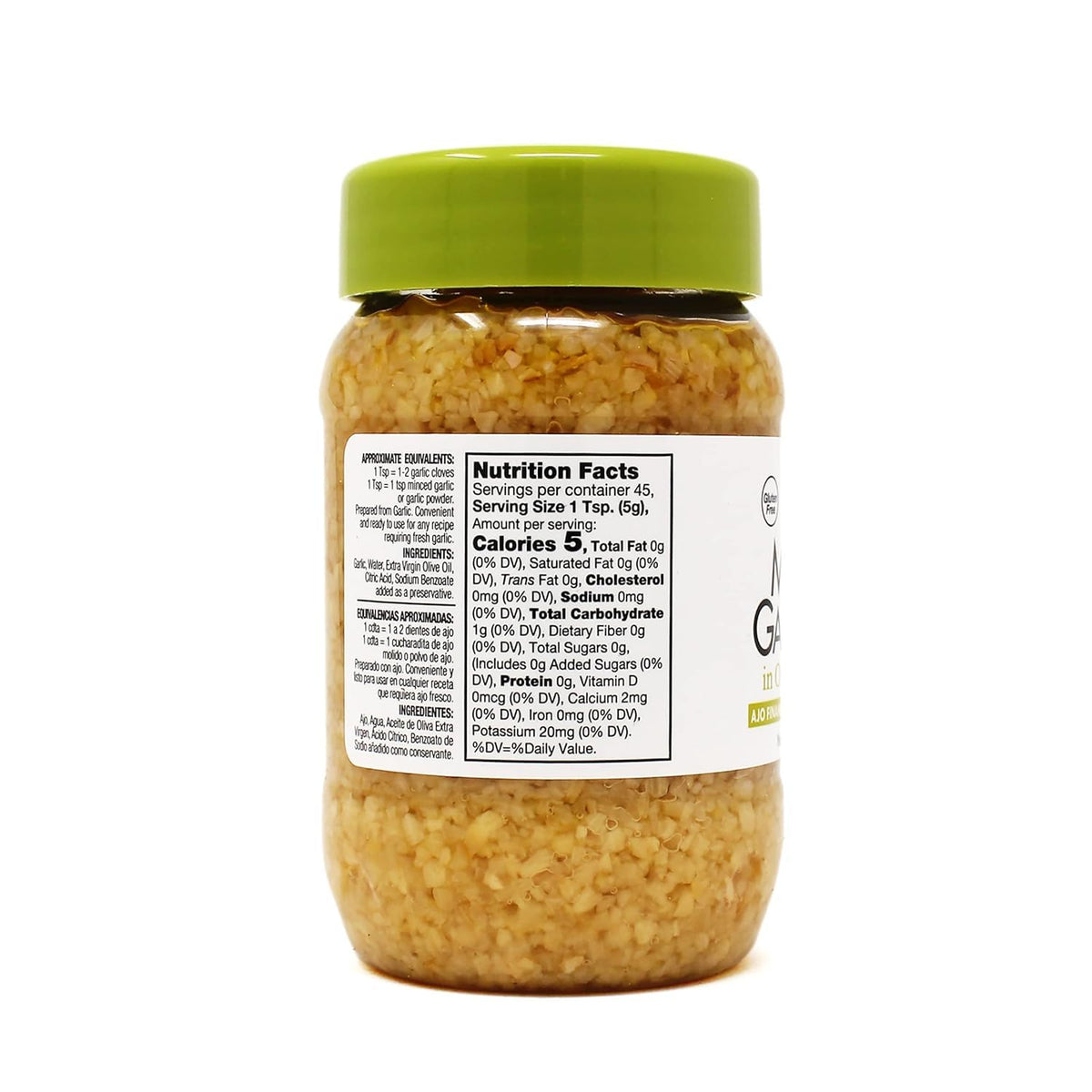 Badia Minced Garlic, 8 oz, premium quality, great for cooking, 100% natural, non-GMO, vegetarian, gluten-free