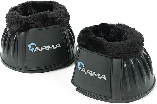 Shires ARMA Fleece Trim Bell Boot (Black, X-Full)