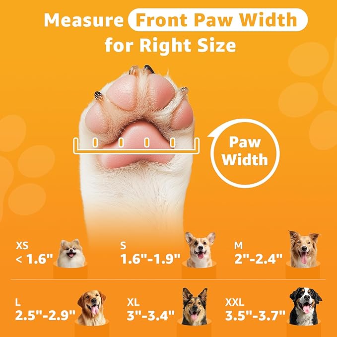 LOOBANI Dog Socks to Prevent Licking Paws - Dog Socks for Hardwood Floors Anti Slip for Traction Control - Dog Grippy Socks for Senior Dog Small Medium Large Dogs on Tile Floors, Caramel XL