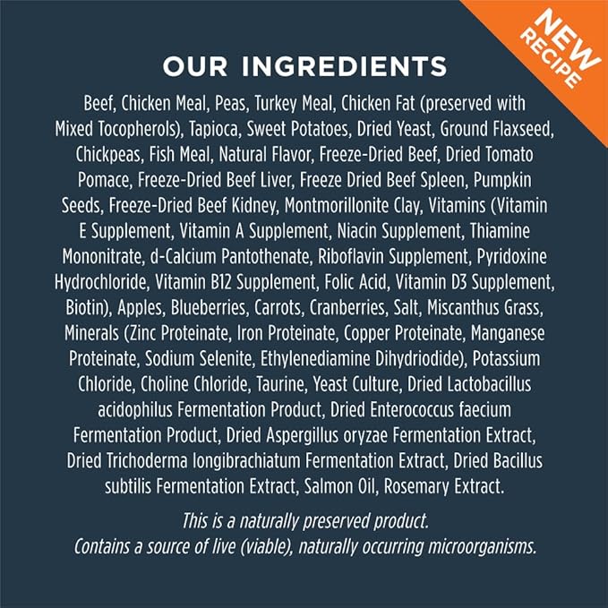 Instinct Raw Boost, Natural Dry Dog Food with Freeze Dried Pieces, High Protein, Grain Free Recipe - Real Beef, 3.5 lb. Bag