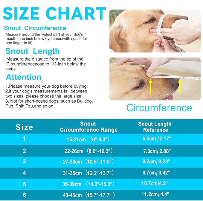 Basket Muzzle Allows Panting Drinking - Anti Biting Chewing, Sturdy Lightweight, Suitable for Grooming Trimming Training, Small Medium Large Dogs (Black, Size 4)