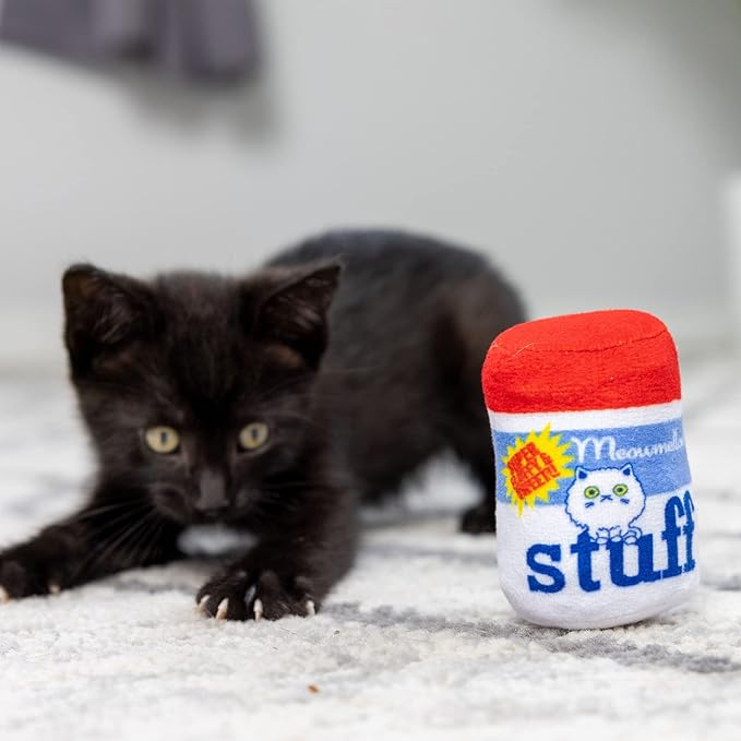 Huxley & Kent Plush Cat Toy | Meowmellow Stuff | Snack Attack Strong Catnip Filled Cat Toy | Plush Interactive Kitten and Cat Toy with Catnip and Crinkle | Kittybelles