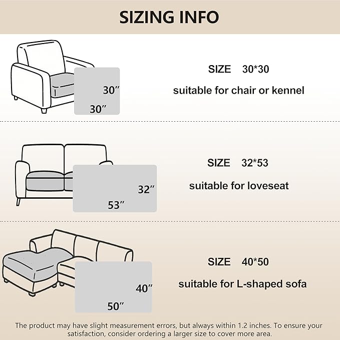 gogobunny 100% Double-Sided Waterproof Dog Bed Cover Pet Blanket Sofa Couch Furniture Protector for Puppy Large Dog Cat, Reversible (40x50 Inch (Pack of 1), Dark Beige/Light Beige)