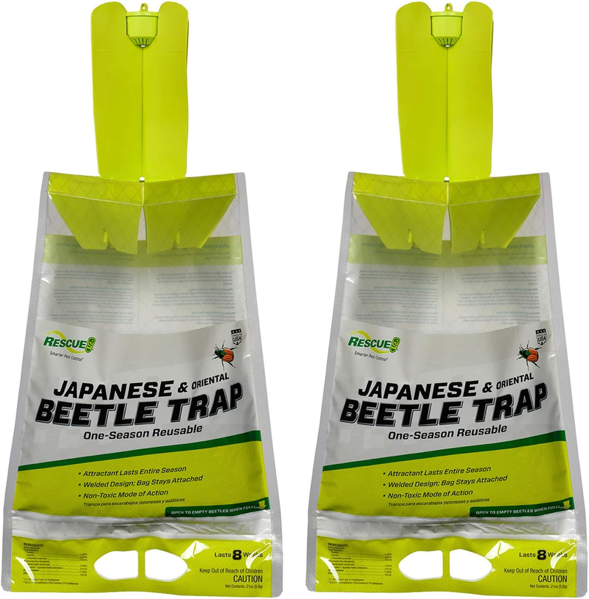 RESCUE! Japanese Beetle Trap – Reusable Bag - 2 Traps