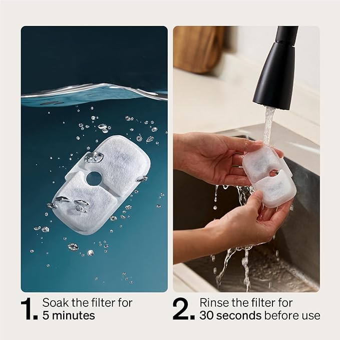 PETLIBRO Cat Water Fountain Filter, 4 Packs Cat Fountain Filter Replacement & Sponges for Dockstream WF106/WF116/WF105/WF115/WF005/WF305, 2-Month Set Easy-Swap for PETLIBRO Pet Fountain Filter