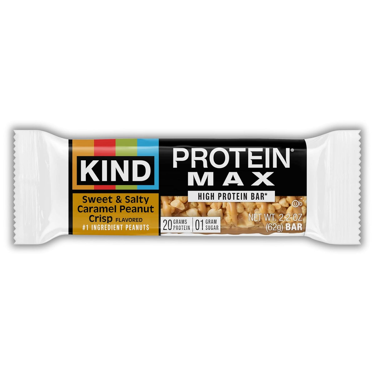 KIND Protein MAX Bars Variety Pack, Gluten Free, Low Sugar, High Fiber Snacks, Sweet & Salty Caramel Peanut Crisp, Crispy Chocolate Peanut Butter, 20g Protein, 12 Count