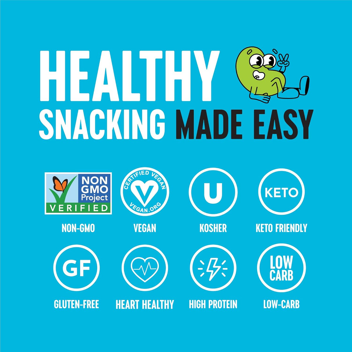 only bean crunchy roasted edamame variety pack 0.9oz 24 pack low carb keto snack