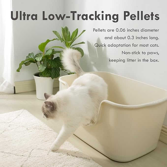 Lady N Pellet Tofu Cat Litter, Strong Clumping, Dust-Free Low-Track Water-Soluble, Natural Ingredients, Enviro-probiotic and Activated Carbon for Odor Control 18lb Yosemite Woody Scent + Unscented