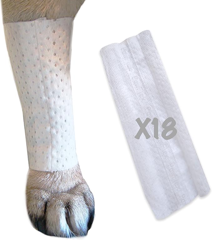 Protective Sleeve Tubular Cover - Bandages - for Dogs Cats and Other Pets First Aid Wound Care Comfortable Non-Adhesive Breathable & Water Resistant 18 Strips (yields 36-54 Covers)-(Medium)