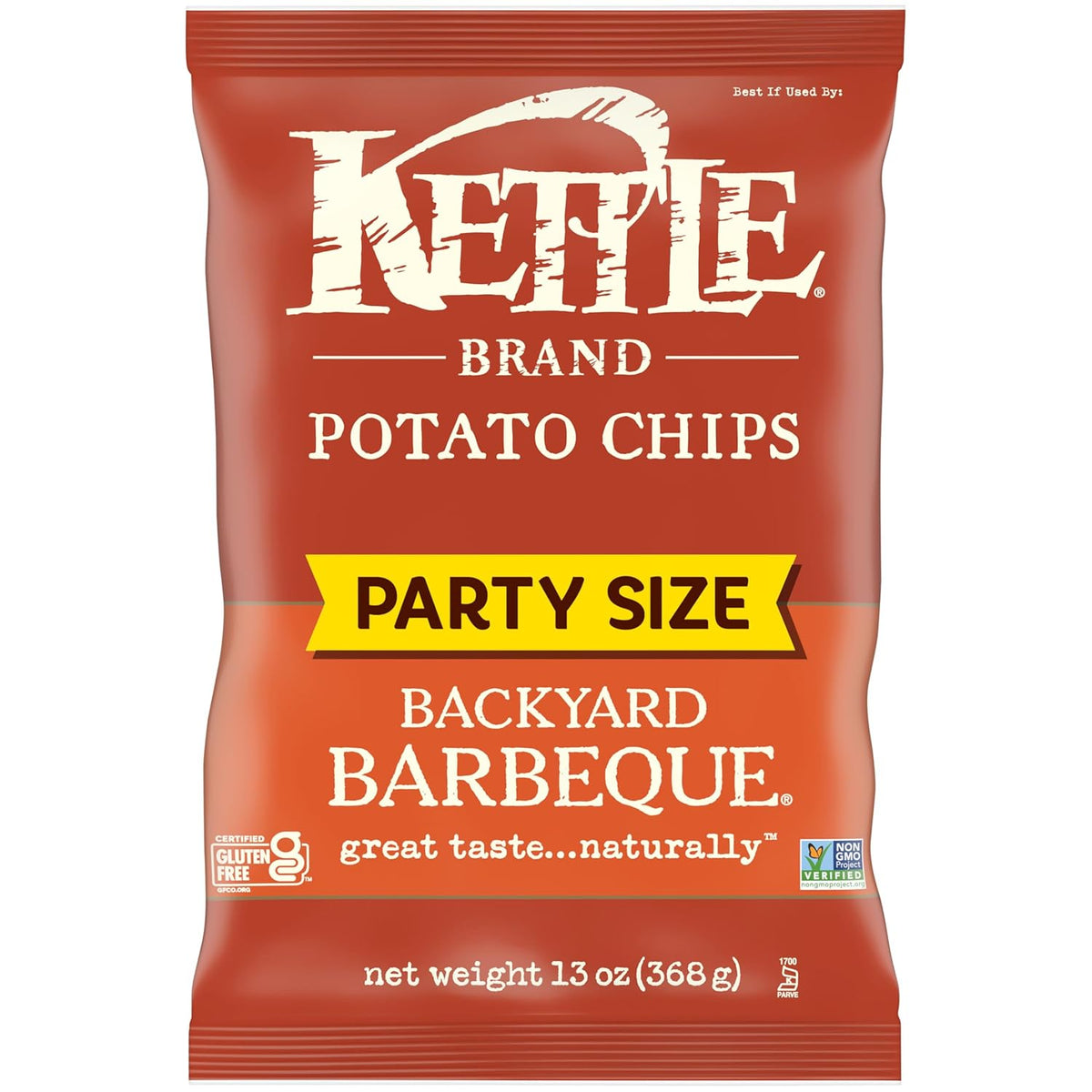 Kettle Brand Backyard Barbeque Kettle Potato Chips, Gluten-Free, Non-GMO, 7.5 oz Bag