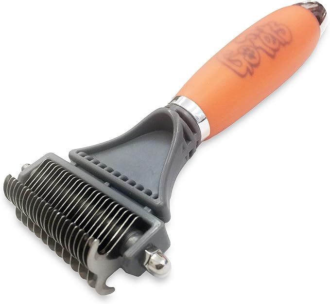 GoPets Grooming Kit Bundle with 2 Sided Dematting Comb and Deshedding Rake + Nail Clipper for Dogs and Cats Includes Nail File and Trimmer