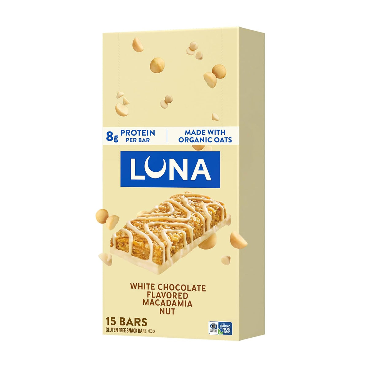 Clif, Bar Luna White Chocolate Macadamia 15 Count, 25.35 Ounce