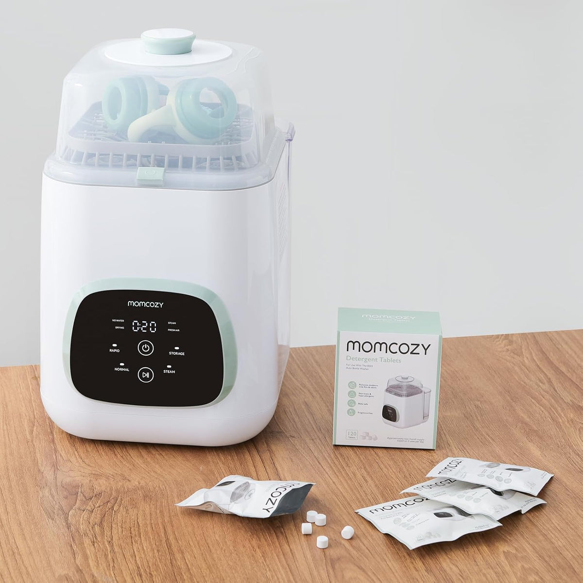Momcozy Official Washing Block – 120 Detergent Tablets for KleanPal Pro Baby Bottle Washer