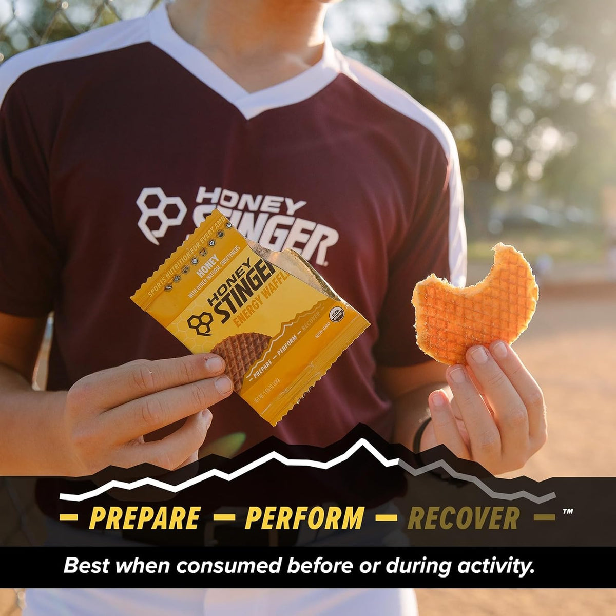 Honey Stinger Organic Honey Waffle, Energy Stroopwafel for Exercise, Endurance and Performance, Sports Nutrition for Home & Gym, Pre & During Workout, 25.44 Ounces (Pack of 24)