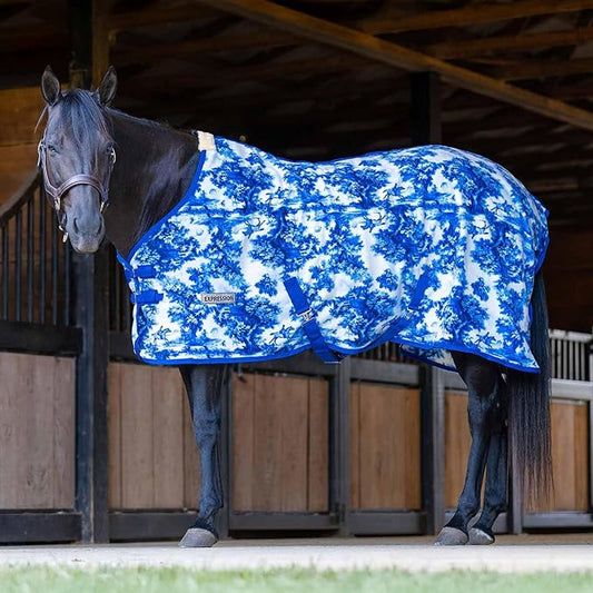 Jeffers Expression Standard Neck Fleece Cooler for Horses, 69"- Equine Towel Blanket, Moisture Absorbent, Light Weight, Best for Drying, Exercise, Bathing, Adjustable Belly Bands - Equestrian Toile