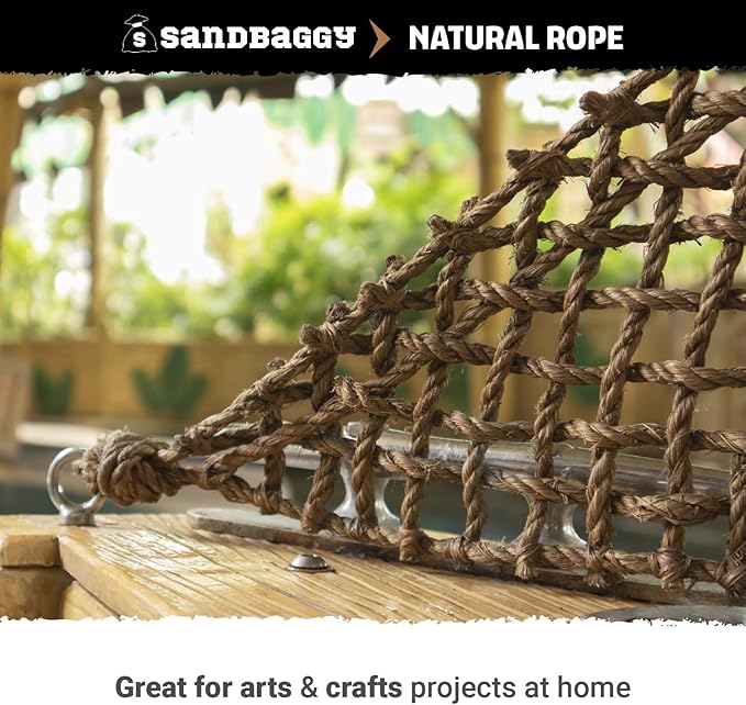 Sandbaggy Sisal Rope Twine 1/4 inch x 500 ft | Industrial Grade (8 Rolls)