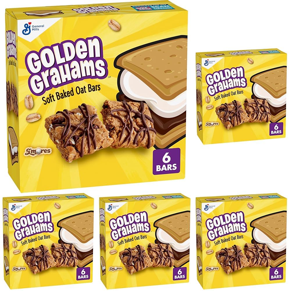 Golden Grahams Breakfast Cereal Treat Bars, S'mores, Snack Bars, 8 Ct, 8.48 oz