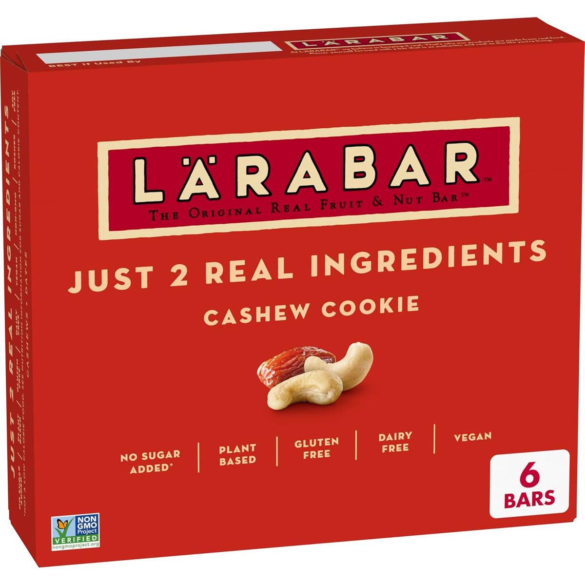 Larabar Cashew Cookie, Fruit and Nut Bars, Gluten Free and Vegan, 30.6 oz, 18 Ct