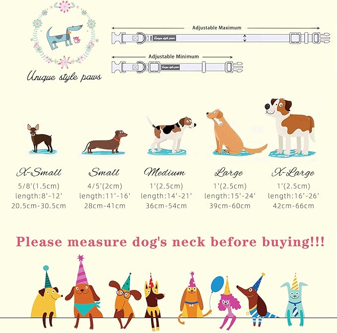 Unique style paws Dog Collar Plastic Buckle with Pendant Puppy Collar for Saint Patrick Grid Clover for Small Medium Large Boys Girls Dogs