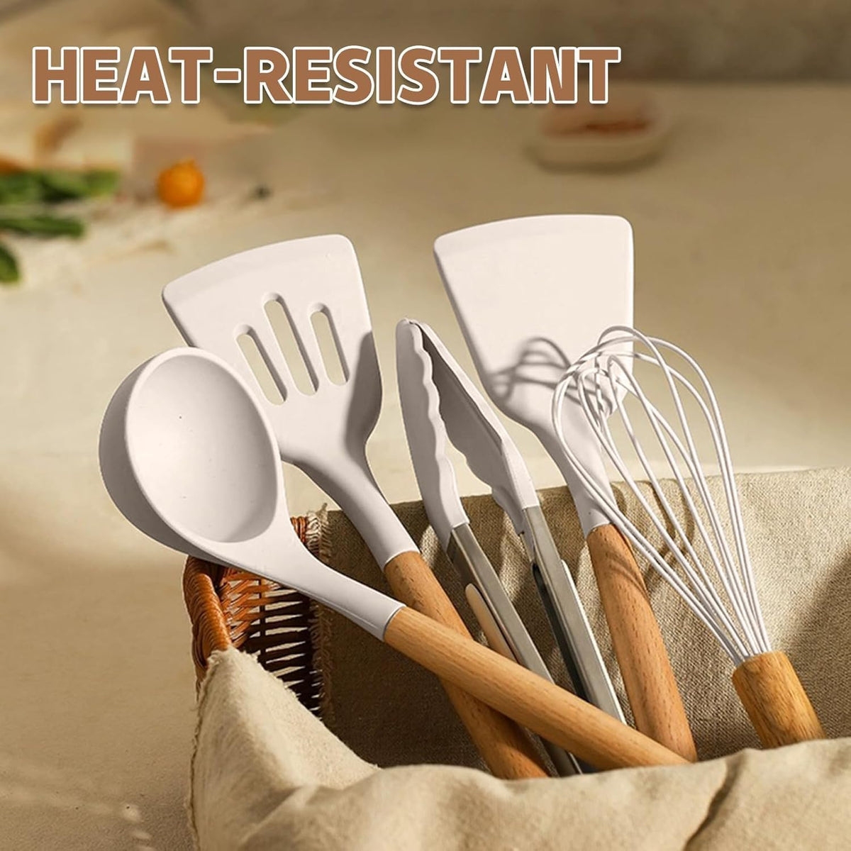 Umite Chef 33‑Piece Silicone Cooking Utensils Set with Holder