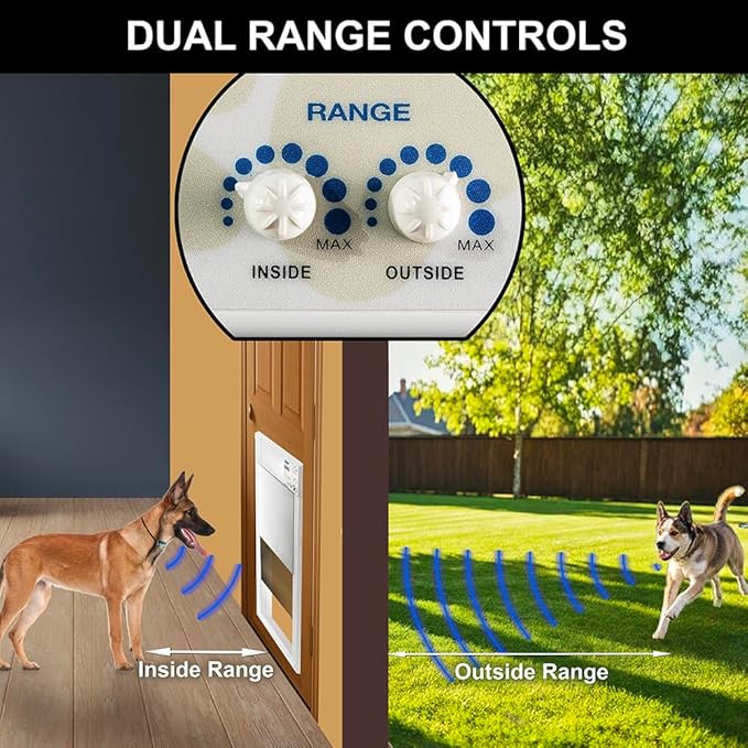 Power Pet Automatic Electronic Pet Door by High Tech Pet - Pet Operated Dog Door, High Security, Air Tight, for Medium Dogs up to 30 lbs. (8¼" X 10" Pet Opening), Easy Install