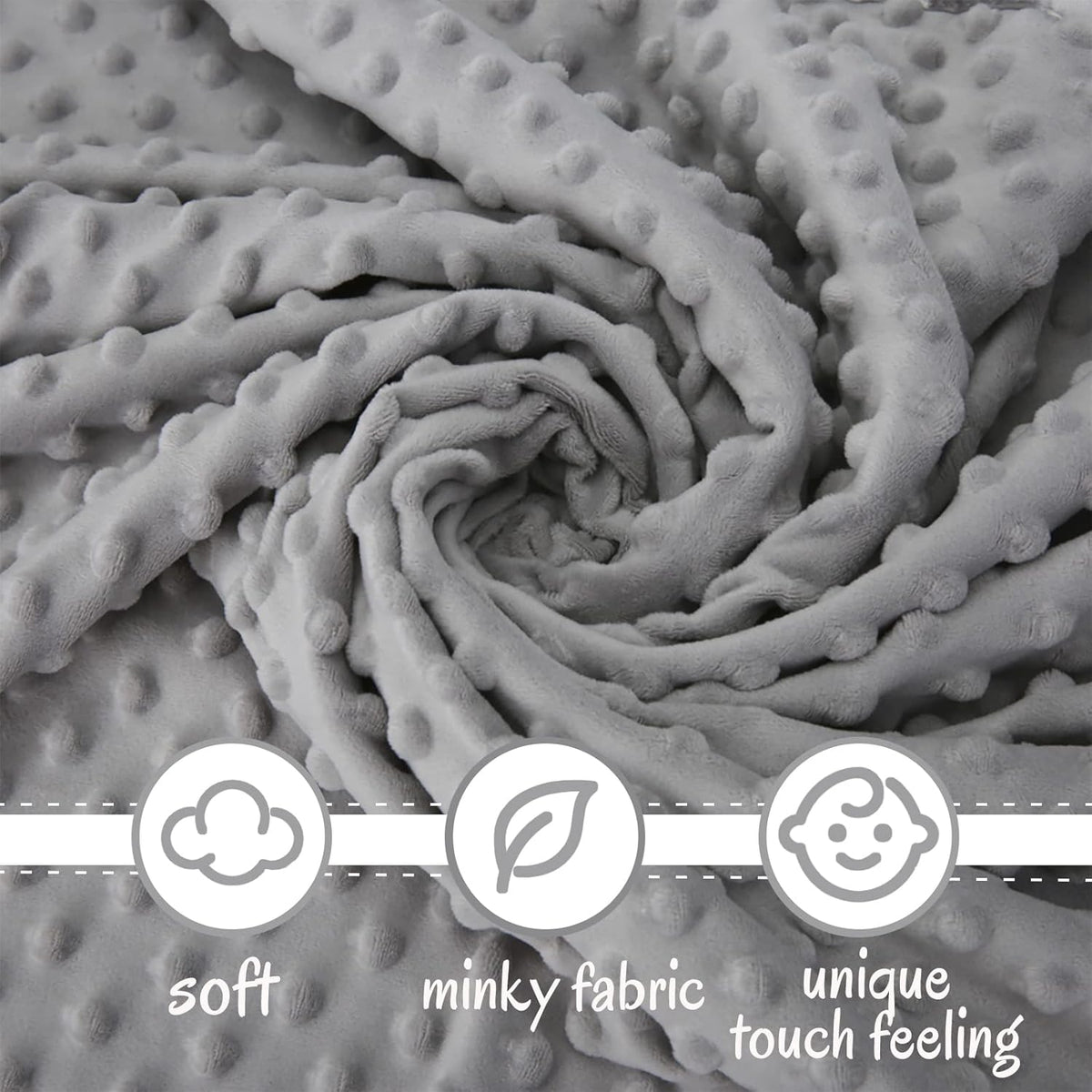 Pro Goleem Elephant Security Blanket, Soft Lovey Unisex Lovie Baby Gifts for Boys and Girls Snuggle Toy Stuffed Animal Newborn Essentials and Items Grey 16 Inch