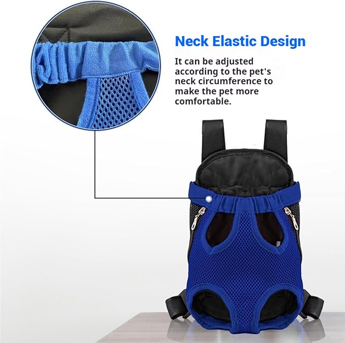 Portable Pet Carrier Backpack, Adjustable Pet Front Cat Dog Carrier Backpack Travel Bag for Small Medium Dogs Cats Puppies, Cat Backpack Carrier for Hiking Cycling (B, XL)