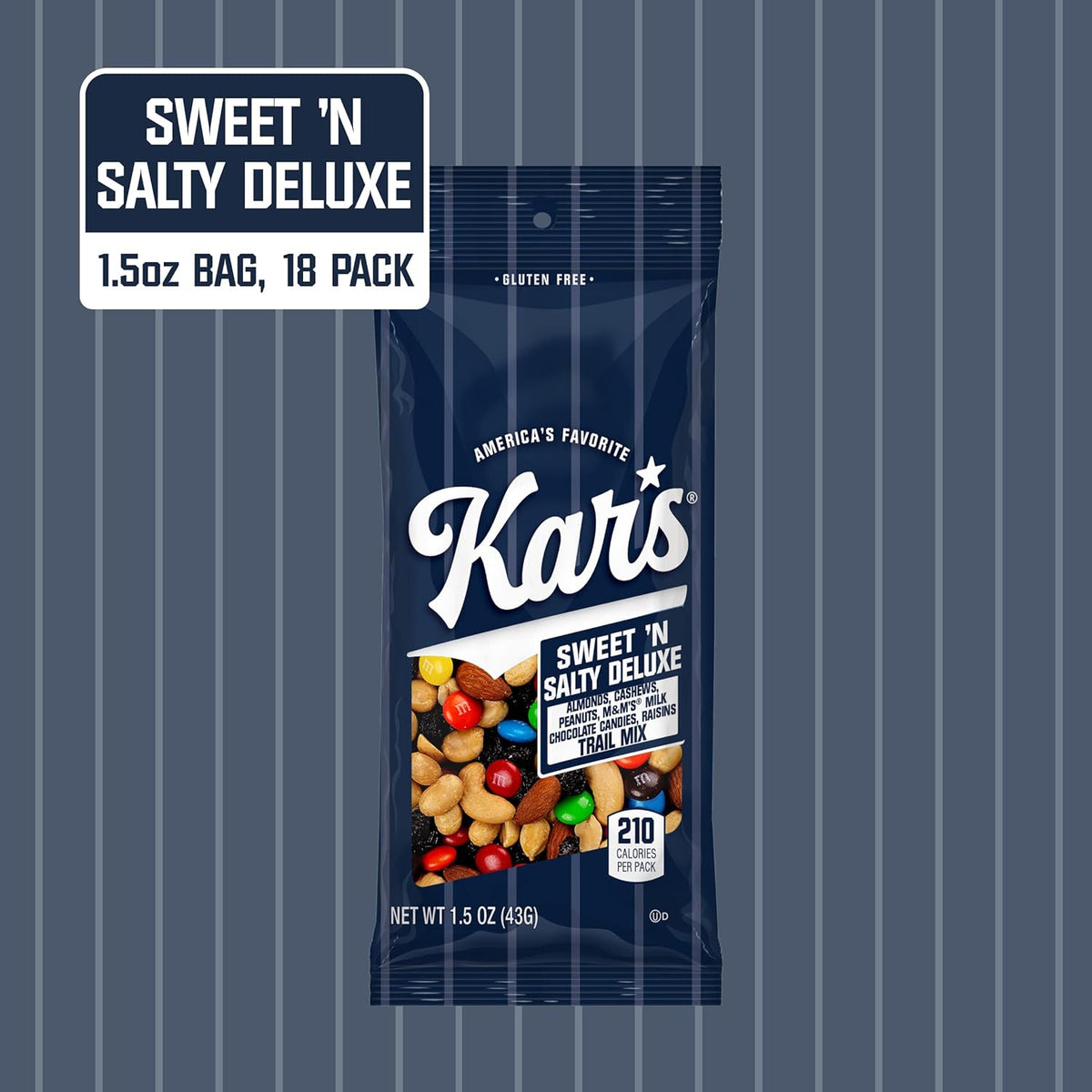 Kar’s Nuts Sweet ‘N Salty Deluxe Trail Mix, 1.5 oz – Grab & Go Bags, Individual Snack Packs (Pack of 18), Gluten-Free Trail Mix Snack