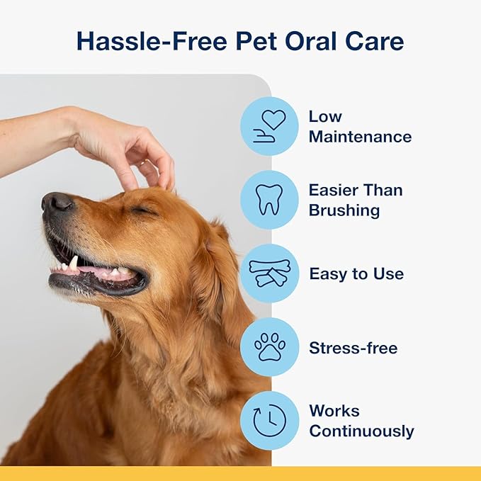 ProDen PlaqueOff System Dental Care Bones - Dog Teeth Cleaning Bones for Oral Hygiene -Medium/Large Canine Formula - Bacon Flavor -17 oz(Packaging May Vary)