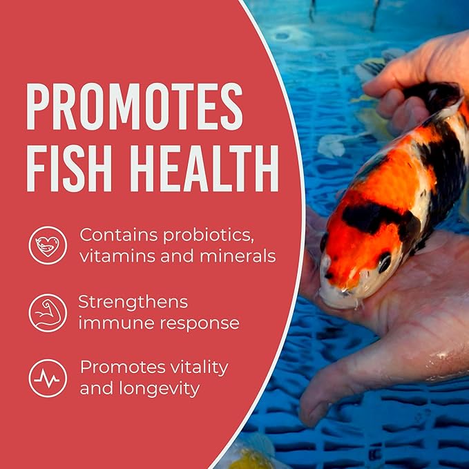 Blue Ridge Koi Fish Food 25lb - Koi Food Large 3/16" Growth Formula, Goldfish Food, Premium Fish Food for Ponds, Ponds Fish Food, Floating Pond Pellets