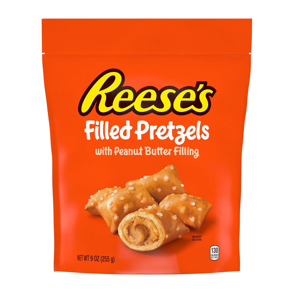 Reese's Filled Pretzels, Peanut Butter and Strawberry Flavored Pretzel Nuggets, Crunchy, Ready to Eat, Sweet and Salty Snack, 18 oz Cannister