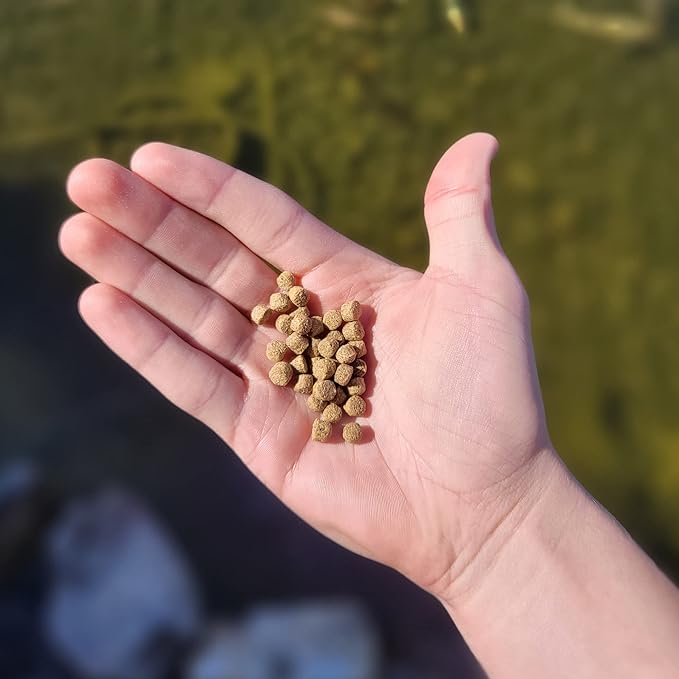 HALF OFF PONDS Show & Grow Koi Fish Food - 5 lb Floating Pellets, 5mm Size - Goldfish Food for Ponds - 35% Protein with Beta Carotene & Vitamins - Enhances Color Vibrancy & Body Definition
