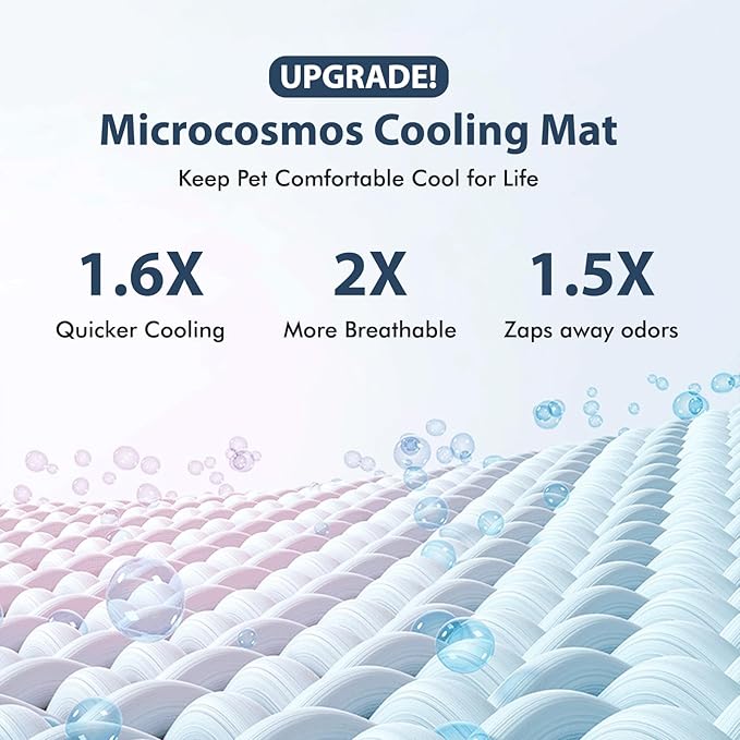 MICROCOSMOS Summer Cooling Mat & Sleeping Pad- Water Absorption Top, Materials Safe, Easy Carry, EZ Clean. Keep Cooling for Pets, Kids and Adults.(Brown, 48" x24")