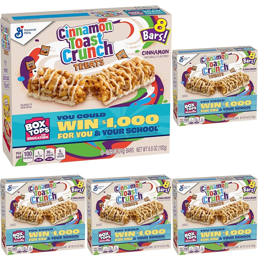 Cinnamon Toast Crunch Cereal Treat Bars, Snack Bars, 8 Ct, 6.8 oz