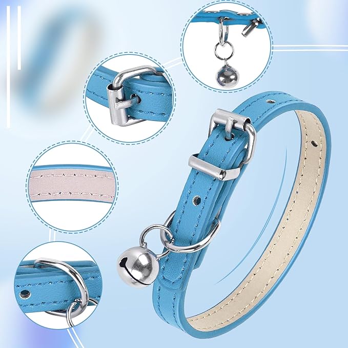S Dog Collar for Small Dogs Adjustable Dog Collars Cat Collar for Small Medium Large Dogs 3/8 inch Width (Golden, S)
