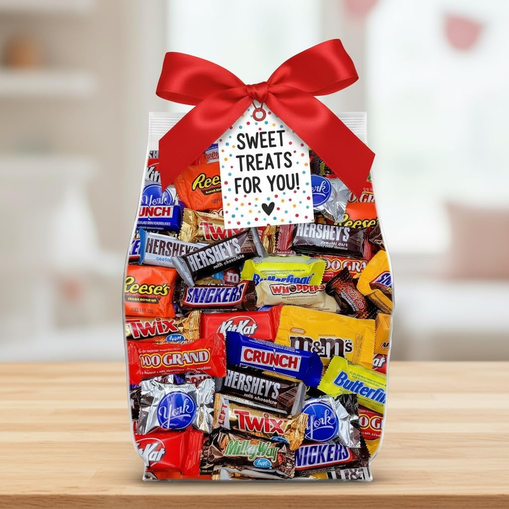 Bulk Chocolate Candy Variety Pack - 2lb Bulk Candy Individually Wrapped - Assorted Chocolate Candy for Goodie Bags, Pinatas, Party Favors, and Office Snacks - 2 Pounds