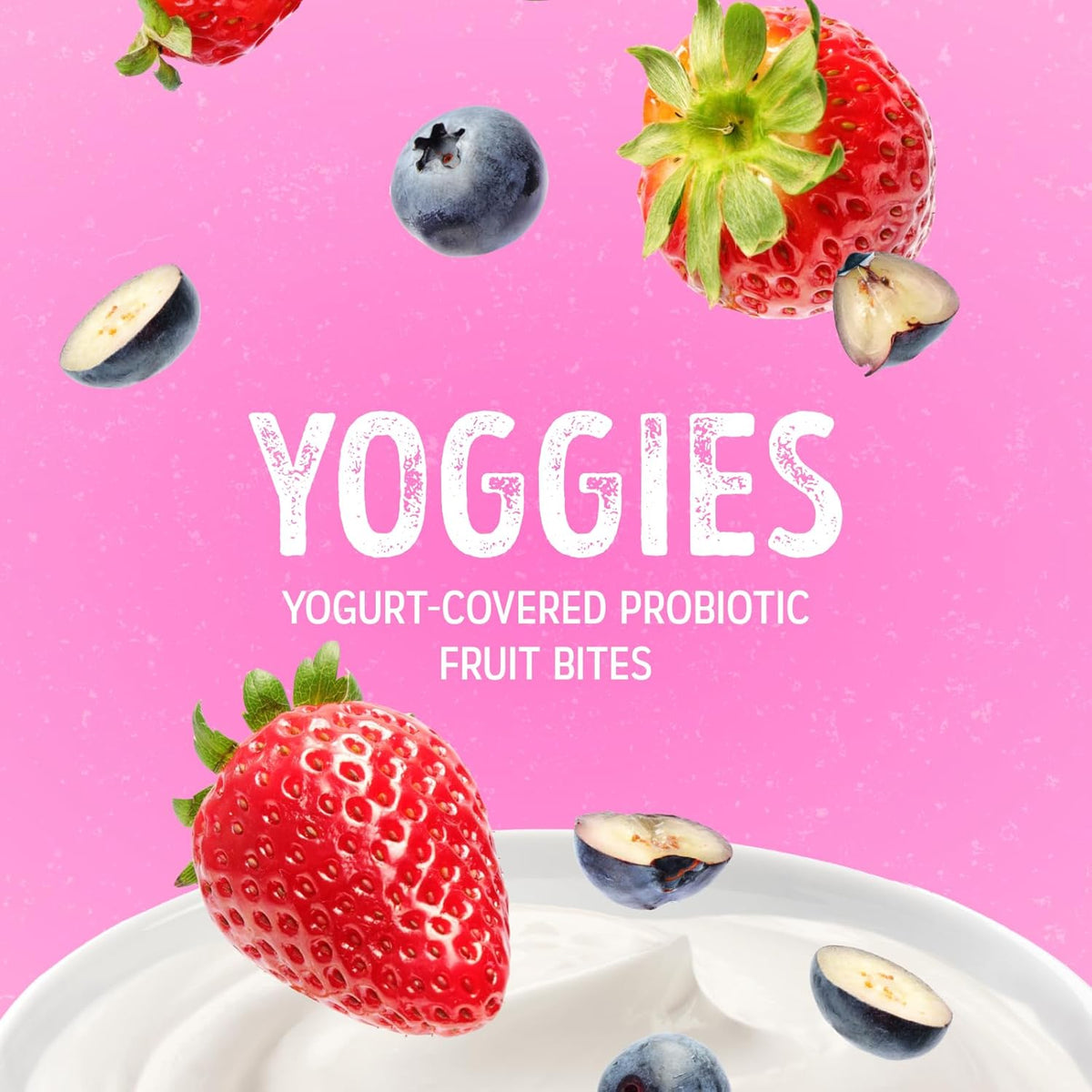 Nature's Garden Probiotic Variety Pack Yoggies 21oz (30 x 0.7oz) Pack of 2 (Strawberry Yoggies 15x0.7 oz +Mixed Berry Yoggies 15x0.7 oz) Yogurt Covered Fruit Snacks, High Fiber, Real Fruit Pieces, Office Snack Variety Packs For Adults, Gluten Free