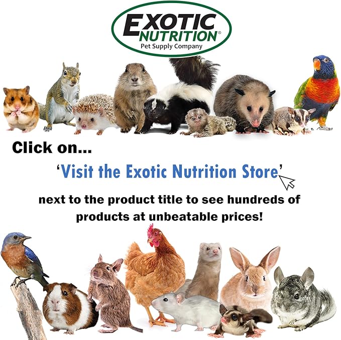 Exotic Nutrition Opossum Complete - Nutritionally Complete Healthy Pellet Diet - Food for Short-Tailed & Virginia Opossums (15 lb.)